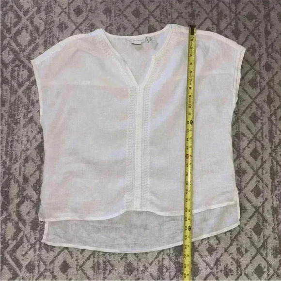 House of Harlow REVOLVE Linen Embroidered Top Medium White - Picture 7 of 12